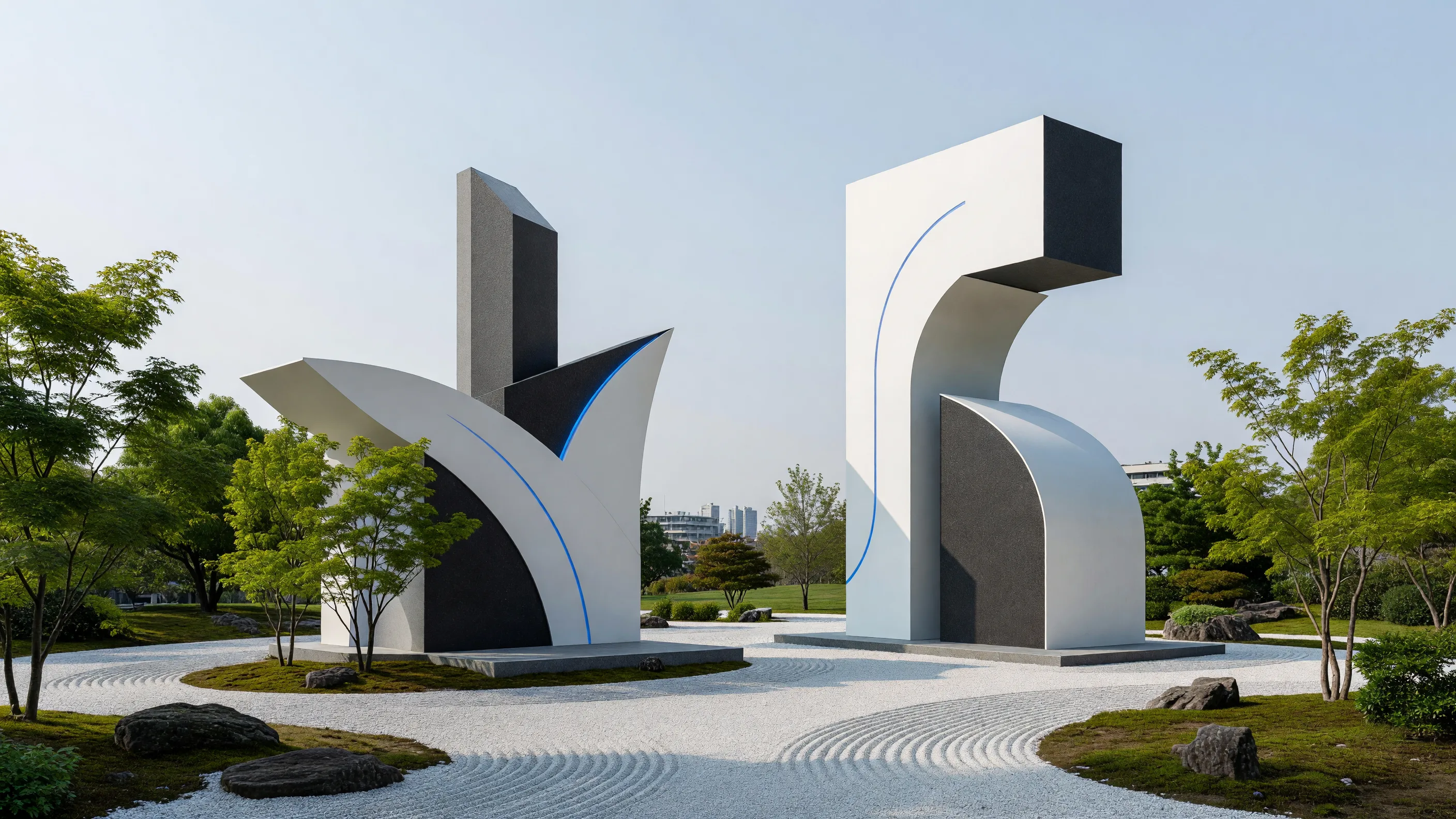 東京都心の公園に設置されたパブリックアート